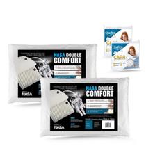 Kit Travesseiro Nasa Double Comfort 3 Fibrasca mais Capa Protetora Kit Travesseiro Nasa Double Comfort 3 Fibrasca mais Capa Protetora