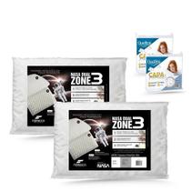 Kit Travesseiro Nasa Dual Zone Fibrasca mais Capa Protetora