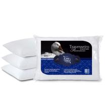 Kit Travesseiros 4 Pçs Pluma de Ganso 50x70cm Casa Dona 200 Fios Branco