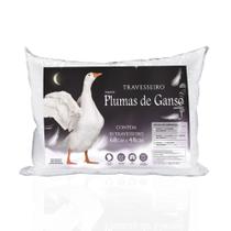 Kit Travesseiros 4 Peças 100% Pluma De Ganso 50x70