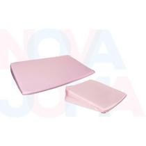 Kit travesseiros antirefluxo 01 p/berço e 01 p/carrinho rosa