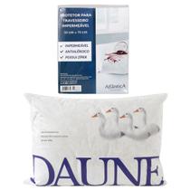 Kit Travesseiros Ganso Daune com Capa Protetora de Colchão Impermeável Premium Kit Travesseiros Ganso Daune com Capa Protetora de Colchão Impermeável Premium