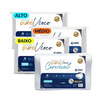 Kit Travesseiros Puro Visco e Puro Visco Cervical 4 Peças