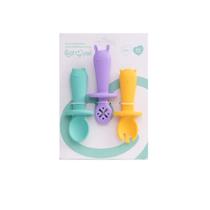 Kit Treinamento Talheres Silicone 3peças Petit Piá Kit Treinamento Talheres Silicone 3peças Petit Piá