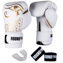 Kit Treino Boxe Kickboxing Luva Bandagem Bucal Olho De Horus - Round Fight