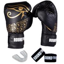 Kit Treino Boxe Kickboxing Luva Bandagem Bucal Olho De Horus - Round Fight