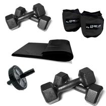 Kit Treino Colchonete + Caneleira 5kg + Halter 2 e 5kg +Roda Kit Treino Colchonete + Caneleira 5kg + Halter 2 e 5kg +Roda