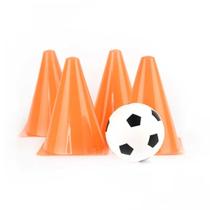 Kit Treino De Futebol Com 4 Cones E Bola Infantil Escolinha