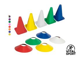 Kit Treino Funcional Agilidade 05 Cones 05 Chapéus Chinês Treinamento Futebol Futsal Academia