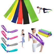 Kit Treino Funcional em Casa Com 5 Mini Band + Aparelho Adutora De Membros Borboleta + Thera Band