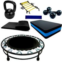 Kit Treino Funcional Kettlebell Halter Colchonete Musculação em Casa