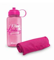 Kit Treino Garrafa e Toalha Chic - 1100ml para Hidratação