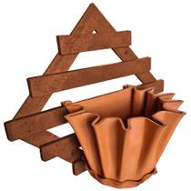 Kit Treliça e Vaso de parede - Jardim Vertical - Plástico reciclado - Treliça Argila