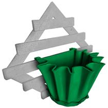 Kit Treliça e Vaso de parede - Jardim Vertical - Plástico reciclado - Treliça Branco