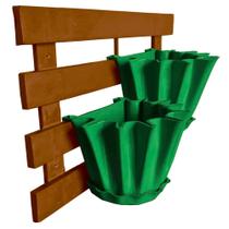 Kit Treliça e Vasos de parede - Jardim Vertical - Plástico reciclado - Treliça Argila - JR Injetados