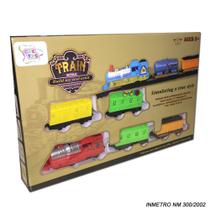 Kit Trem de Plástico a Pilha Train World 19pcs Cute Toys - UNITOYS