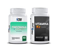 Kit Treonina de Magnésio com Vitamina K2 60 cápsulas PRO LIFE