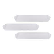Kit Três Bandeja Retangular de Melamina 30,5 x 15 x 2,2 cm WECK Kit Três Bandeja Retangular de Melamina 30,5 x 15 x 2,2 cm WECK