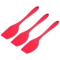 Kit Três Espátulas Arredondadas Profissional Vermelha Weck Kit Três Espátulas Arredondadas Profissional Vermelha Weck