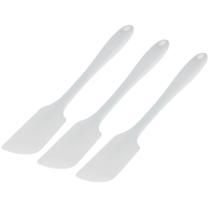 Kit Três Espátulas Retas Profissional Branca Weck Kit Três Espátulas Retas Profissional Branca Weck