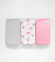 Kit Três Panos de Boca Vivaldi Cinza