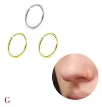Kit Três Piercings Falsos Nariz ou Orelha - 2 Ouro e 1 Prata Kit Três Piercings Falsos Nariz ou Orelha - 2 Ouro e 1 Prata