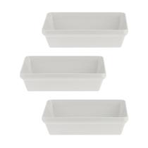 Kit Três Travessas de Melamina Retangular Funda 22,6 x 14,5 x 5,7cm WECK