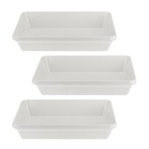 Kit Três Travessas de Melamina Retangular Funda 30 x 22,5 x 5,7cm WECK