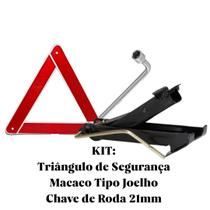 Kit Triangulo + Macaco Tipo Joelho + Chave De Roda 21 Mm Kit Triangulo + Macaco Tipo Joelho + Chave De Roda 21 Mm