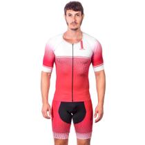 Kit triathlon top com mangas e bermuda elite marsala uv 50+ kauna