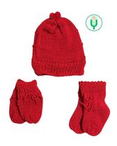 Kit Tricô 3 Peças Touca, Luva e Sapatinho Para Bebê Antialérgico Kit Tricô 3 Peças Touca, Luva e Sapatinho Para Bebê Antialérgico
