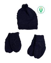 Kit Tricô 3 Peças Touca, Luva e Sapatinho Para Bebê Antialérgico Kit Tricô 3 Peças Touca, Luva e Sapatinho Para Bebê Antialérgico