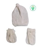 Kit Tricô 3 Peças Touca, Luva e Sapatinho Para Bebê Antialérgico Kit Tricô 3 Peças Touca, Luva e Sapatinho Para Bebê Antialérgico
