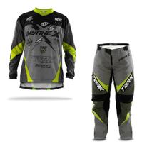 Kit Trilha Cross Calça Camisa Pro Tork Insane X Rosa - Amarelo Tam. 42 - M