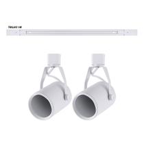 Kit trilho 1m + 2 spots PAR20 Branco Troca lâmpada