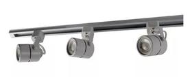 Kit Trilho 1m C/ 3 Spots Gu10 E Lâmpada Dimerizável