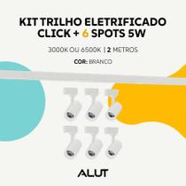 Kit Trilho Click Alut Avant 1m 2m 3m 3, 6 ou 9 Spots 5W 3000K 6500K Bivolt Branco Preto Kit Trilho Click Alut Avant 1m 2m 3m 3, 6 ou 9 Spots 5W 3000K 6500K Bivolt Branco Preto