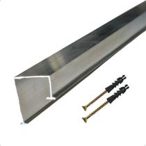 Kit Trilho Comum Antigo Simples Metal Instalação Teto Alumínio Cortina Comum 1,0m á 4,0m