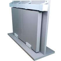 Kit Trilho Correr 2,00m 35x35 Alumínio Branco p/ Duas Portas de 50cm - RDA-4 Kit Trilho Correr 2,00m 35x35 Alumínio Branco p/ Duas Portas de 50cm - RDA-4