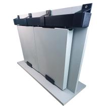 Kit Trilho Correr 4,00m 35x35 Alumínio Preto p/ Duas Portas de 100cm - RDA-4 - KT2-713.4