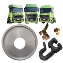 Kit Trilho Cromado 5M E Rodízio P Cortina Caminhão Mb Actros