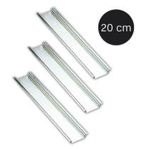 Kit Trilho DIN Liso Zincado para Montagem Elétrica 20cm