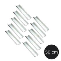 Kit Trilho DIN Liso Zincado para Montagem Elétrica 50cm