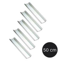 Kit Trilho DIN Liso Zincado para Montagem Elétrica 50cm