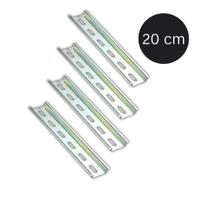 Kit Trilho DIN Perfurado Zincado para Montagem Elétrica 20cm