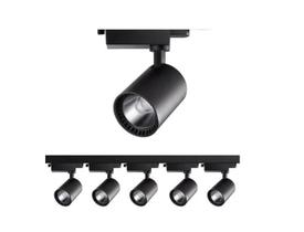 Kit Trilho Eletrificado 1 Metro + 5 Spots De 7w Preto 3000k