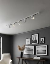Kit Trilho Eletrificado 1 Metro 5 Spots LED 7W Bivolt Sobrepor Iluminação Moderna Direcionável Minimalista Sala Cozinha Quarto Escritório Ambiente Kit Trilho Eletrificado 1 Metro 5 Spots LED 7W Bivolt Sobrepor Iluminação Moderna Direcionável Minimalista Sala Cozinha Quarto Escritório Ambiente