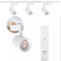 Kit Trilho Eletrificado 1 Metro Com 3 Spots 10w 6500K