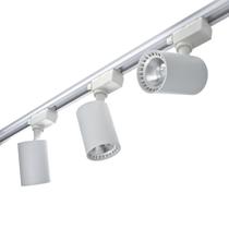 Kit Trilho Eletrificado 1 Metro Com 3 Spots 7w Branco/Branco 3000K Kit Trilho Eletrificado 1 Metro Com 3 Spots 7w Branco/Branco 3000K