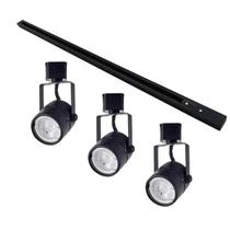 Kit Trilho Eletrificado 1 Metro Preto + 3 Spots + 3 Lâmpadas MR16 6000K Luz Branca 6W Nordecor/Mbled Kit Trilho Eletrificado 1 Metro Preto + 3 Spots + 3 Lâmpadas MR16 6000K Luz Branca 6W Nordecor/Mbled